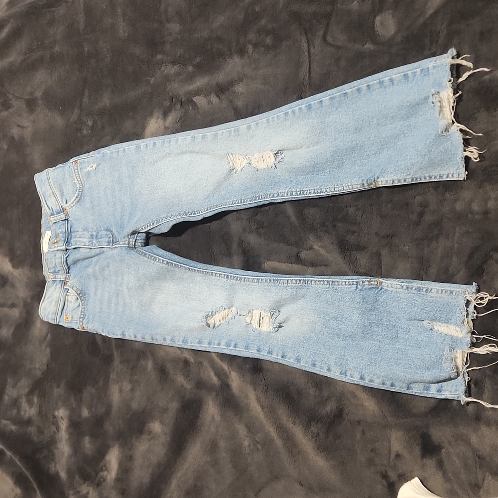 Zara Girl cut out flare denim